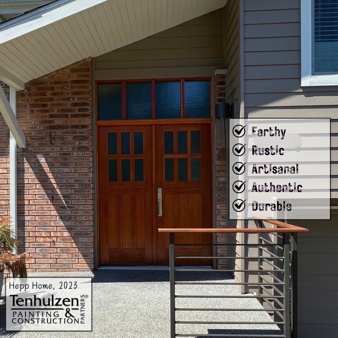 natural wood front door