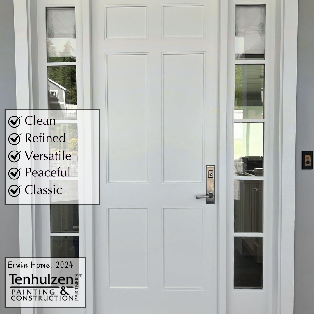 white front door